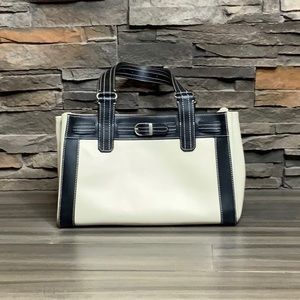 32 Longaberger Sisters BELTED LEATHER Handbag